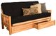 Kodiak Furniture Lodge Suede Black/Natural Full Storage Futon with Mattress-0