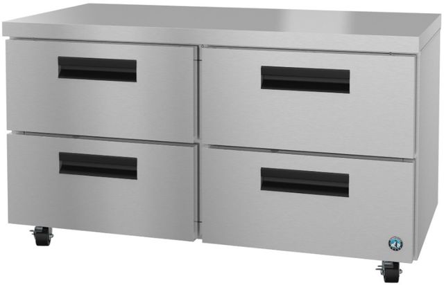 Hoshizaki Steelheart® 60" 15.38 Cu. Ft. Stainless Steel Two Section Undercounter Refrigerator with Stainless Drawers-2