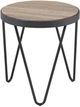 ACME Furniture Bage Weathered Gray Oak End Table with Black Metal Base-3