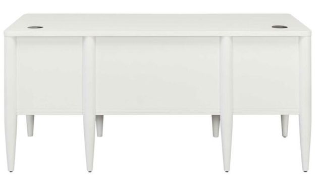 Martin Furniture Sashta White Half Pedestal Desk-2