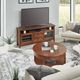 Whittier Wood® Furniture McKenzie Glazed Antique Cherry 64" Sound Bar Media Console-2