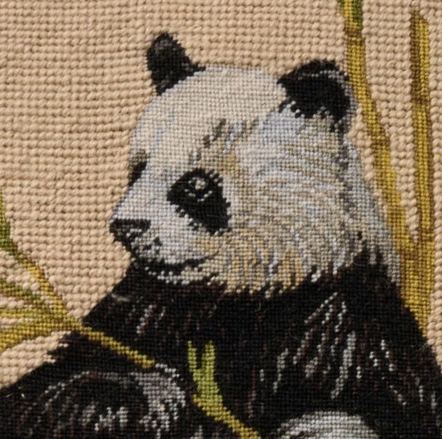 Nourison Home™ Mina Victory Vintage Pillow Beige Panda 20"x20" Throw Pillow-2