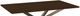 Amisco Customizable Asterisk Walnut 60" Rectangular Table with Metal Stand-1