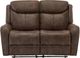 Monarch Specialties Inc. Brown Faux Leather Power Reclining Loveseat with USB Ports-0