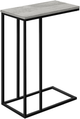 Monarch Specialties Inc. Grey 25"H Accent Table with Black Metal Base-0