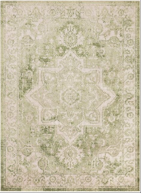Nourison Home™ Astra Machine Washable Ivory Green 5'x7' Area Rug -0