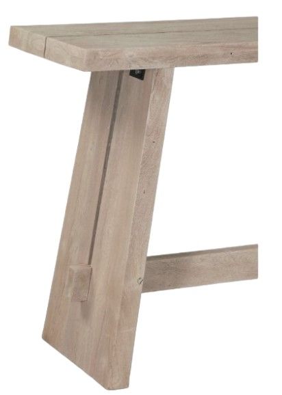 Home Trends & Design Piedmont Matte Driftwood Console Table-2