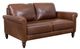 Soft Line 7474 Dallas Chestnut All Leather Loveseat-0