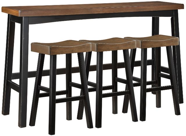 Homelegance® Caspian 4-Piece Black/Brown 42" Counter Dining Set-0