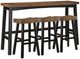 Homelegance® Caspian 4-Piece Black/Brown 42" Counter Dining Set-0