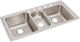 Elkay Lustertone® Classic Lustrous Satin 43" x 22" x 10" 5-Hole Triple Bowl Drop-In Sink-0