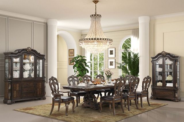 Furniture of America® Leovanni Dark Brown Dining Table-1