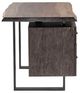 Fairfield® Live Edge Brown Desk with Black Base-2