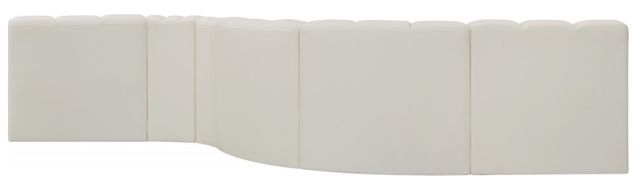 Meridian Furniture Arc 6-Piece Cream Leather Modular Sectional-2