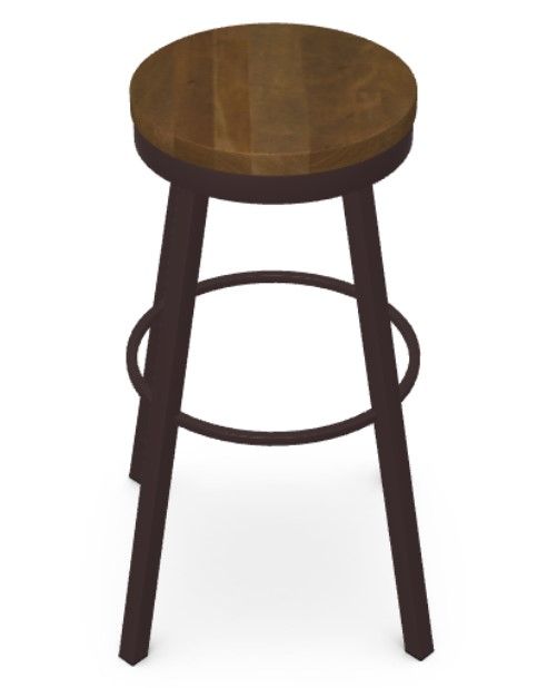 Amisco Customizable Connor Swivel Spectator Stool-1