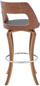Armen Living Grady Gray/Walnut Swivel Bar Stool-4
