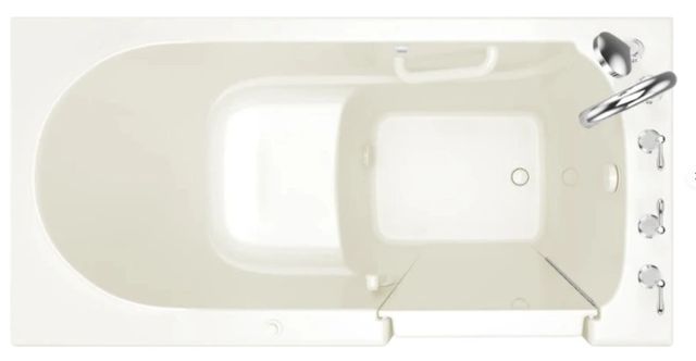 American Standard Gelcoat Linen 30” x 60” Walk-In Bathtub with Combination Air Spa and Whirlpool Massage System - Right Hand Door and Drain-1