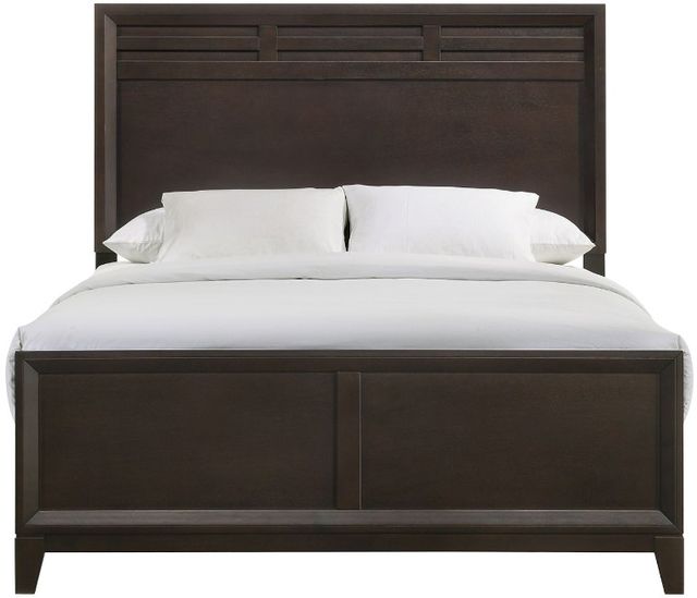 Elements International Beaumont Merlot Queen Panel Bed-1
