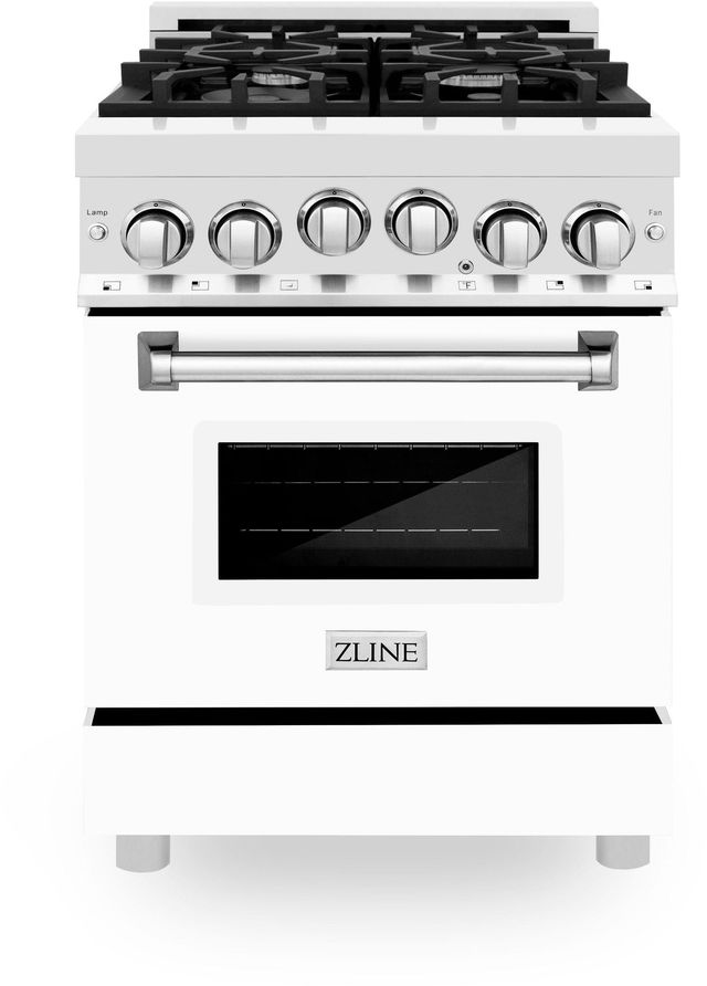 ZLINE 24" White Matte Pro Style Natural Gas Range Gerhard's