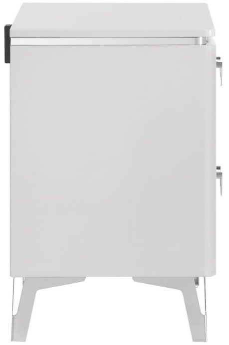 Coaster® Cassia White High Gloss Nightstand-3