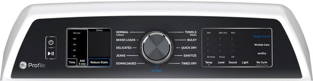 GE Profile™ 7.4 Cu. Ft. White Front Load Gas Dryer-4