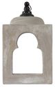A & B Home Gray Cement Outdoor Lantern-1