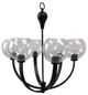 YHD Matte Black 6-Light Chandelier-2