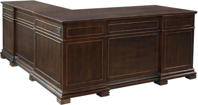 aspenhome® Weston Brown Ale L-Shaped Desk-0