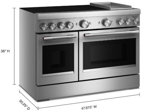 KitchenAid® 48" Stainless Steel 6 Element Pro Style Induction Range-1
