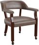 Steve Silver Co. Tournament Brown/Cherry Arm Chair with Casters-0