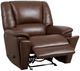 Flexsteel® Customizable Plush Leather Manual Gliding Recliner-3