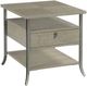 Hammary® Creston Rockford Natural Gray Rectangular End Table with Silver Frame-0