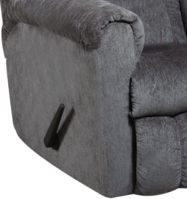 HomeStretch Norton Gray Manual Rocker Recliner-134-91-14-2