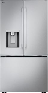 LG 36" 23.7 Cu. Ft. PrintProof™ Stainless Steel Counter Depth MAX™ with Zero Clearance™ French Door Refrigerator