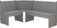 Linon Willow 3-Piece Gray Corner Nook Set-3