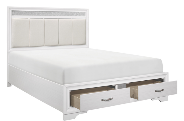 Homelegance® Luster 4-Piece White Queen Bedroom Set-3