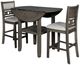 New Classic® Home Furnishings Gia 3-Piece Gray Drop Leaf Counter Dining Set-2