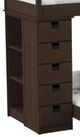 Elements International Cali Kids Brown Twin Over Twin Loft Bed-1