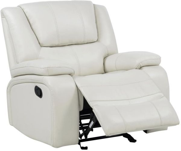 Coaster® Camila White Manual Glider Recliner Chair-1