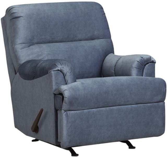 Affordable Furniture Chat Blue Manual Chaise Rocker Recliner