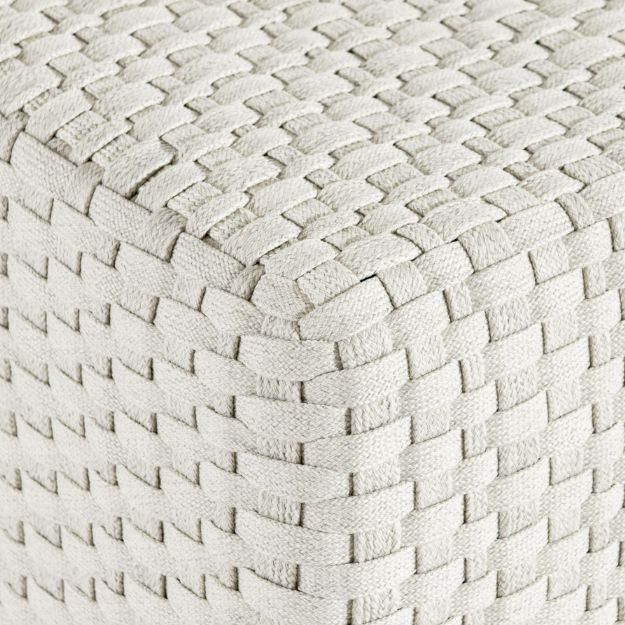 Bernhardt Boca Bernhardt Exteriors White Fabric Outdoor Ottoman-3