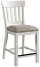 Intercon Drake French Oak/Rustic Gray Slat Back Counter Stool-0