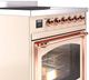 Ilve® Nostalgie II Noblesse 30'' Antique White Pro Style Induction Range with Copper Trim-4