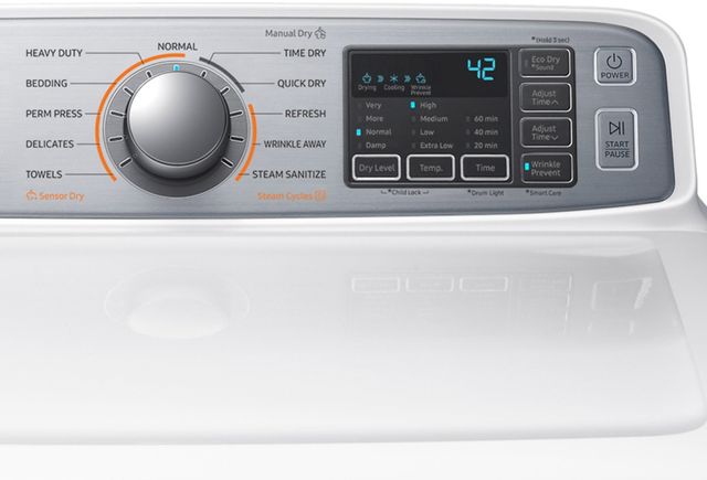 Samsung 7.4 Cu. Ft. White Front Load Gas Dryer-4