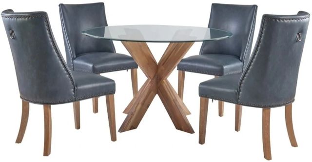 Powell® Auden 5-Piece Natural/Navy Dining Set-0
