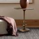 Four Hands Marlow Matchstick Aluminum Matte Brass Pedestal Table-4