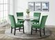 Elements International Bellini 5-Piece Emerald/White Round Dining Set-2