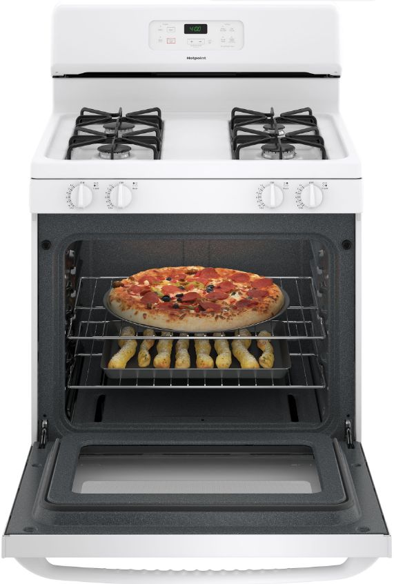 Hotpoint® 30" White Freestanding Gas Range-2