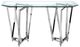 Magnussen Home® Lenox Square Glass Top Rectangular Sofa Table with Chrome Base-0