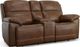 Flexsteel® Jackson Whiskey Power Reclining Loveseat with Console and Power Headrests-0